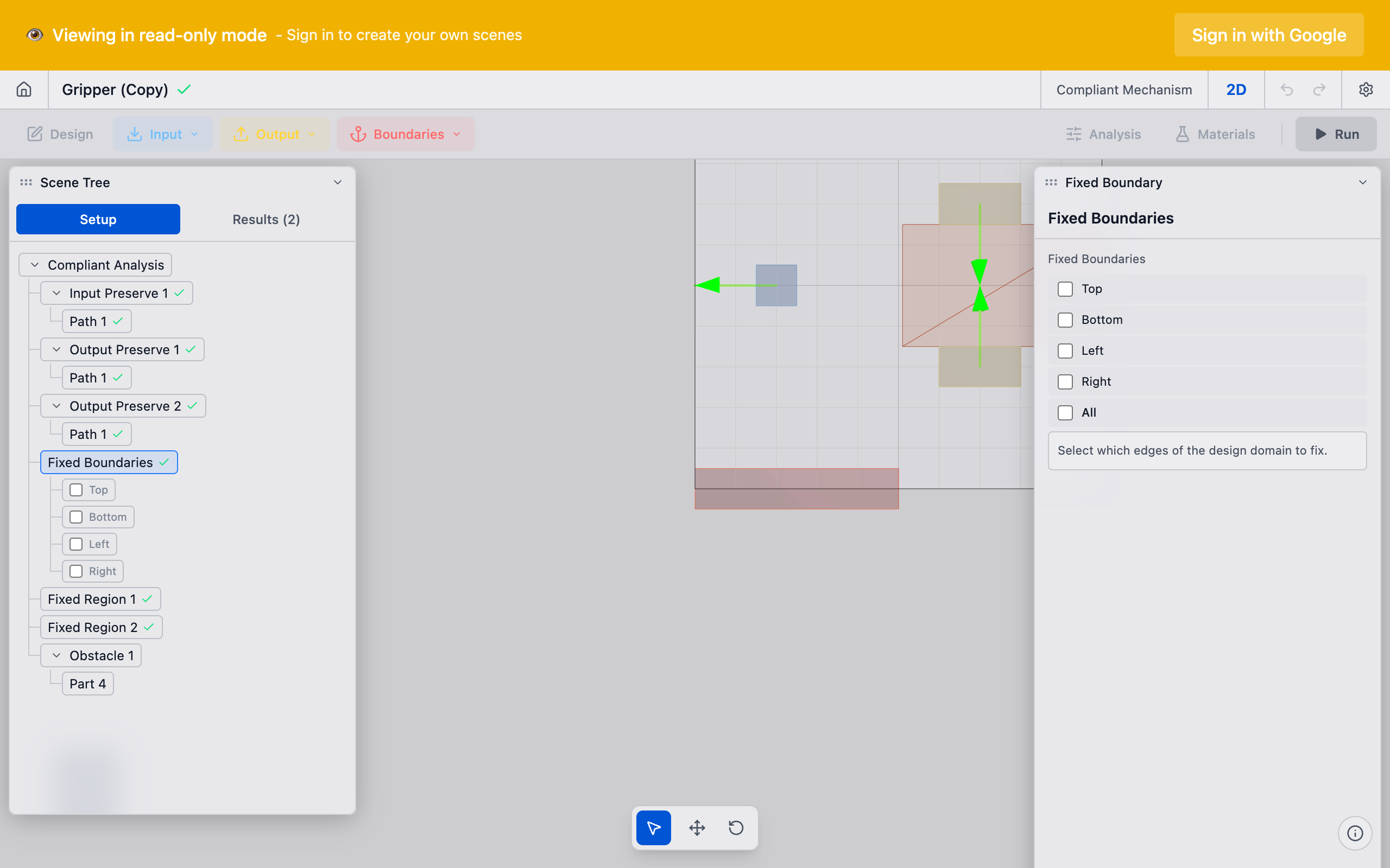 Selecting boundary edges to fix