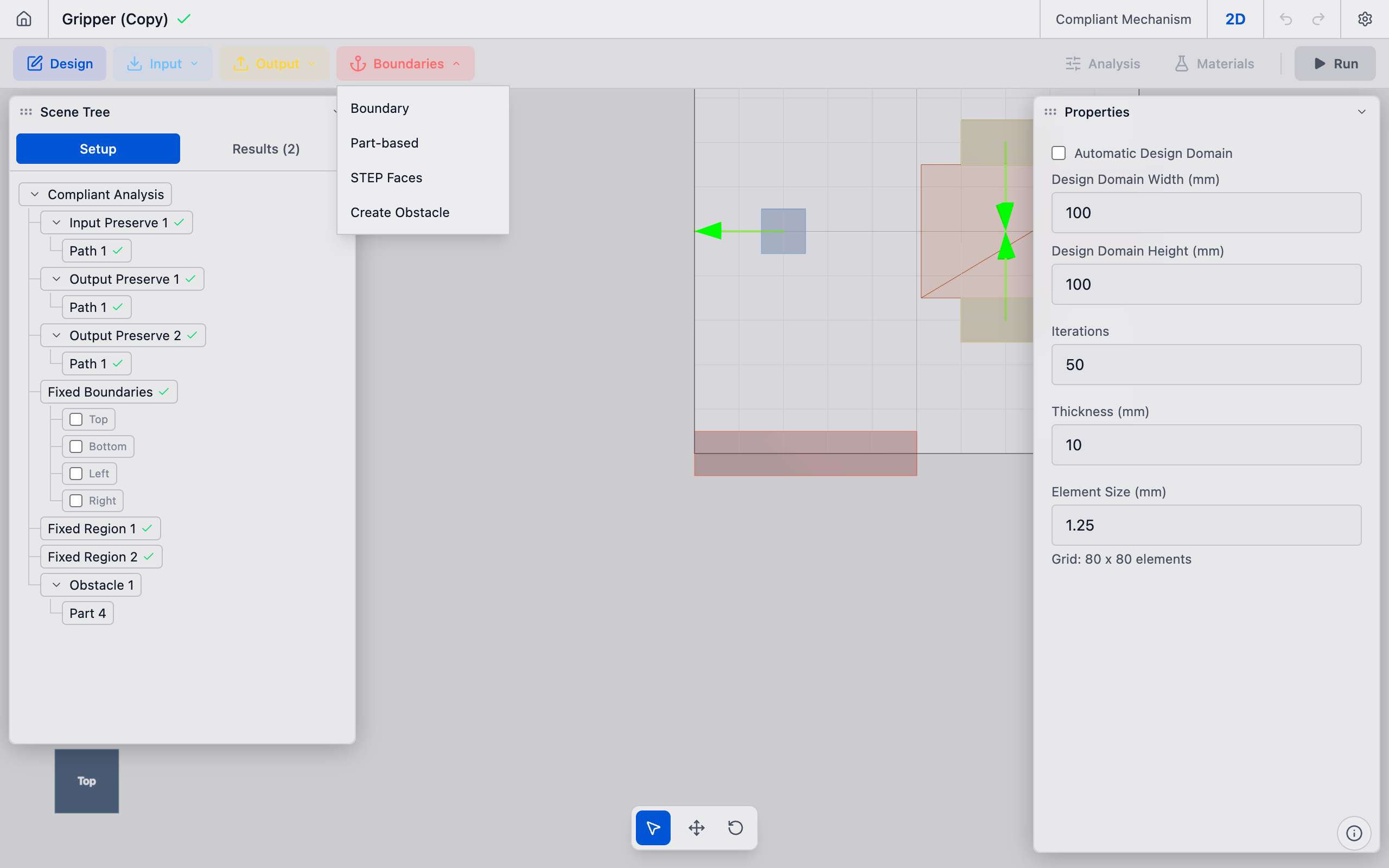 Fixed creation dropdown in the toolbar