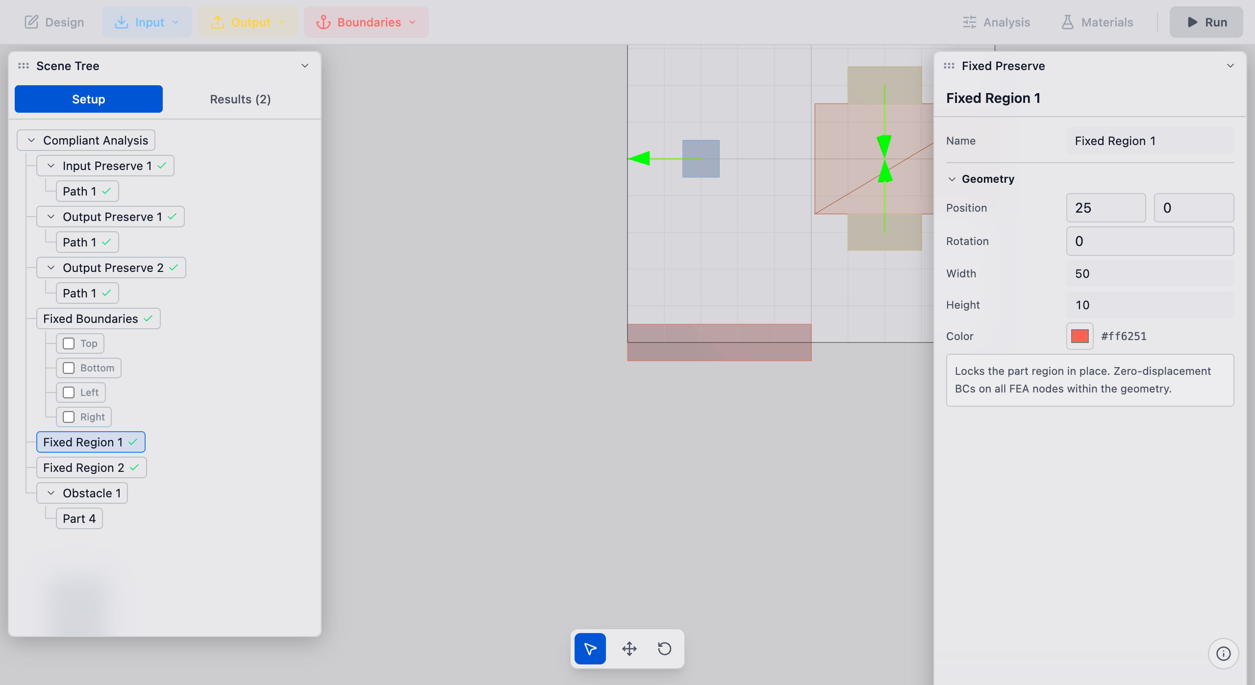Fixed preserves visible in the viewport