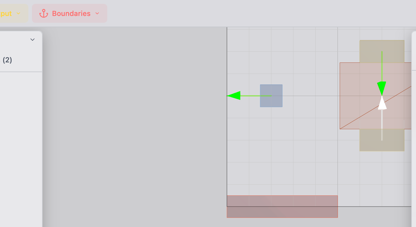 Output preserve with direction arrow showing desired motion