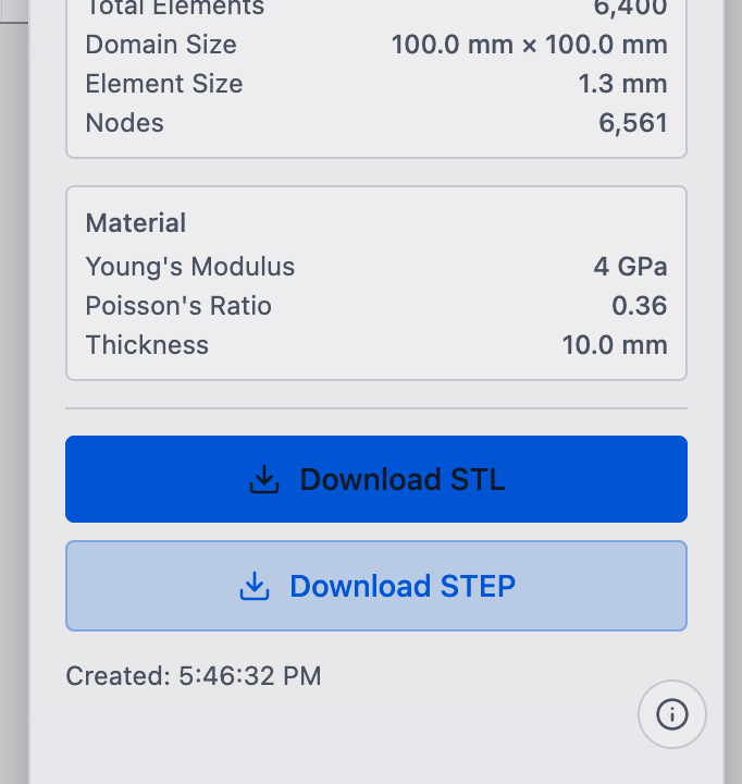 Visibility and delete controls for the STEP file