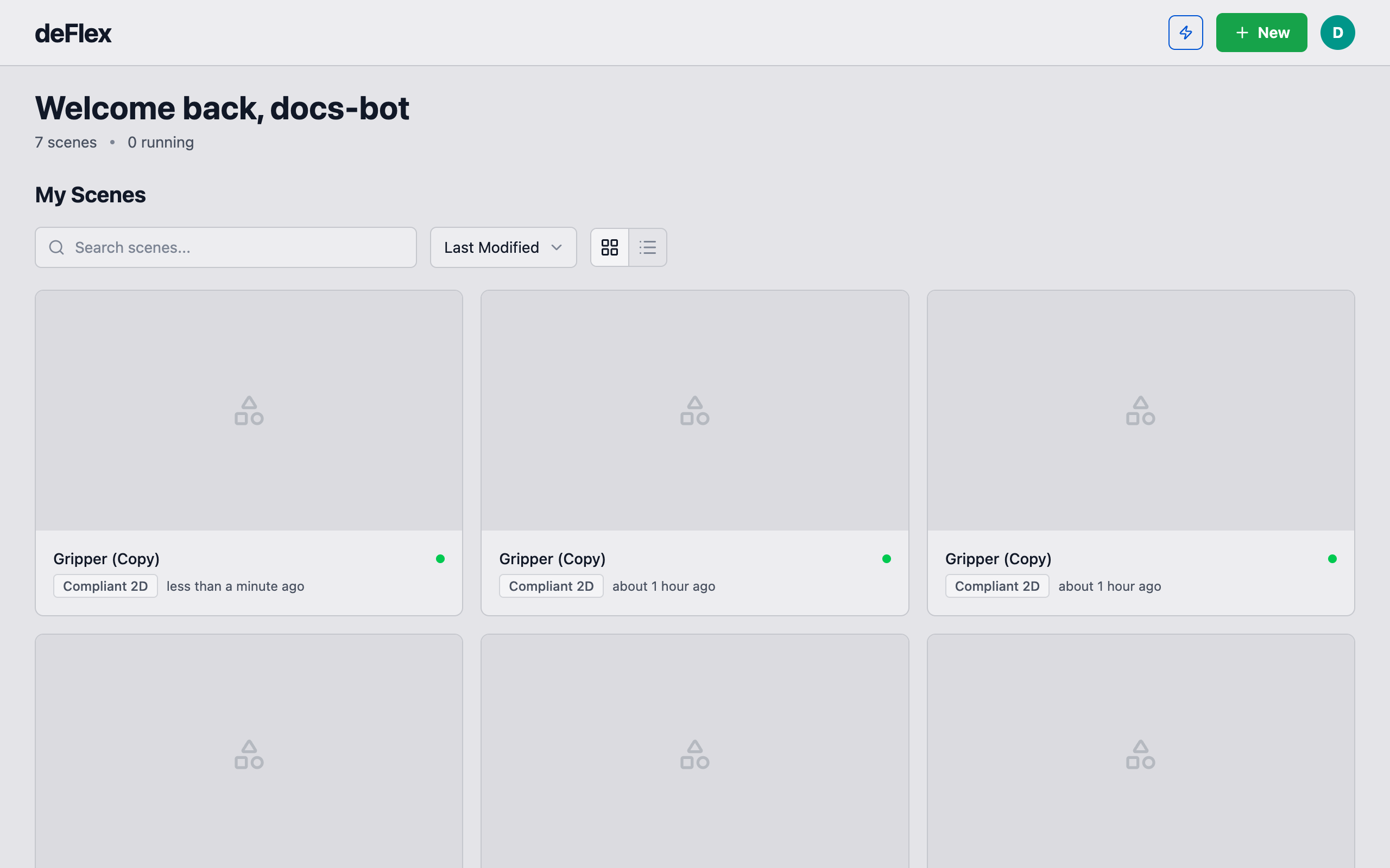 Workspace overview